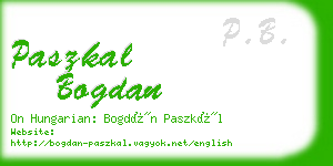 paszkal bogdan business card